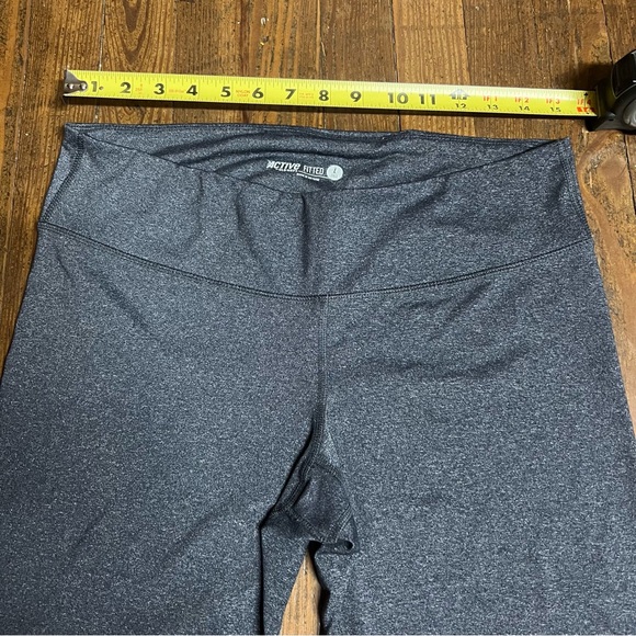 Old Navy Women’s Large Tall Active Gray-Black Fitted Sport Compression Leggings - Picture 8 of 11